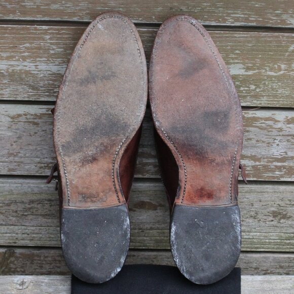 Allen Edmonds Double Monk Strap Cap Toe, Brown Leather, Men's 9 D, Made in USA - Picture 14 of 15